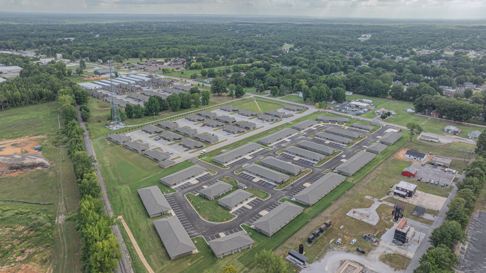 Aerial view of The Oaks on Chisholm in Florence