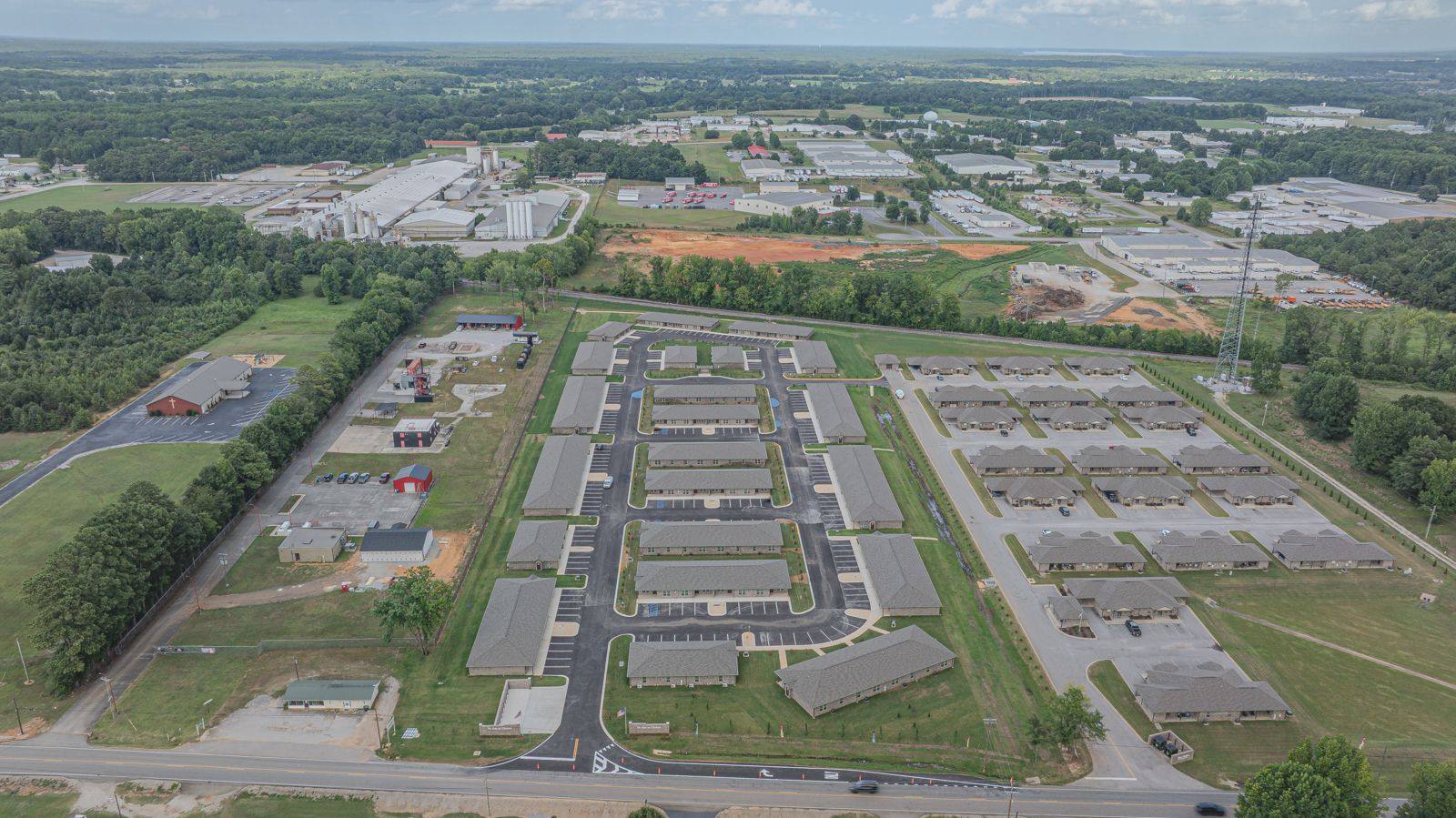 Aerial view of The Oaks on Chisholm